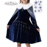 Dunkelblaue Motiv Die Eiskönigin - völlig unverfroren Elsa Prinzessin-Kostüme aus Polyester für Kinder Größe 146 