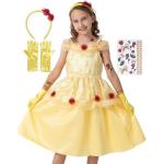 Goldene Motiv Die Schöne und das Biest Belle Prinzessin-Kostüme aus Polyester für Kinder Größe 146 