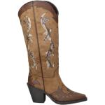 Reduzierte Braune Cowboy-Boots & Cowboystiefeletten für Damen Größe 36 
