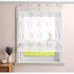 Bestickte Moderne Raffrollos mit Klettband aus Polyester transparent 