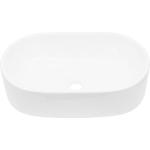Weiße Cornat Ovale Aufsatzwaschbecken & Aufsatzwaschtische aus Porzellan 