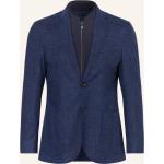 Marineblaue Corneliani Tweed-Sakkos mit Reißverschluss aus Polyamid für Herren Übergrößen 