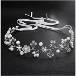 Reduzierter Silberner Brauthaarschmuck mit Perlen aus Silber handgemacht für Damen für die Braut 