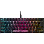 Corsair K65 RGB MINI 60% Mechanische Gaming-Tastatur (Anpassbare RGB-Beleuchtung einzelner Tasten, CHERRY MX SPEED-Tasten, PBT-Double-Shot-Tastenkappen, AXON-Technologie) QWERTZ, Schwarz