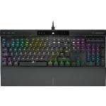 Corsair K70 PRO RGB Optisch-Mechanische Gaming-Tastatur - OPX Linearschalter, Polycarbonat-Tasten, 8.000 Hz Symptoming - ES Layout, QWERTY - Schwarz
