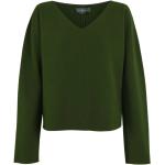Grüne V-Ausschnitt V-Shirts für Damen Größe S 