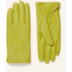 Reduzierte Grüne Gesteppte COS Fingerhandschuhe aus Leder für Damen Größe 6.5 für den für den Winter 