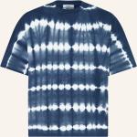 Reduzierte Blaue Batik COS T-Shirts aus Baumwolle für Herren Übergrößen 