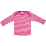 Cosilana Baby Langarm-Shirt aus Bio Wolle / Seide Größe: 74/80, geringelt marine 74/80