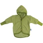 Grüne Atmungsaktive Cosilana Bio Kinderkapuzenjacken aus Fleece für Babys Größe 98 