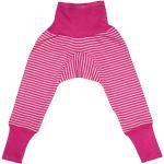 Cosilana Schlupf-Babyhose mit Bund aus Bio Wolle / Seide Größe: 50/56, geringelt pep-pink 50/56