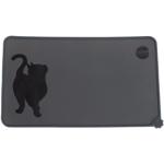 Schwarze Cosma Napfunterlagen für Katzen aus Silikon 