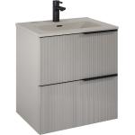 Cremefarbene Waschbeckenunterschränke & Badunterschränke matt aus Metall mit Schublade 