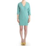 Reduzierte Grüne Elegante 3/4-ärmelige CoSTUME NATIONAL Mini V-Ausschnitt Damenkleider mit Reißverschluss aus Polyester 