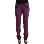 Reduzierte Lila CoSTUME NATIONAL Slim Fit Jeans mit Reißverschluss aus Baumwolle für Damen 
