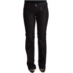 Reduzierte Schwarze Elegante CoSTUME NATIONAL Slim Fit Jeans mit Reißverschluss aus Denim für Damen 