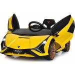 Sandfarbene Costway Lamborghini Elektroautos für Kinder für 3 - 5 Jahre 