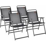 Costway Gartenstühle & Balkonstühle pulverbeschichtet aus Polyrattan mit Armlehne Breite 0-50cm, Höhe 0-50cm, Tiefe 50-100cm 4-teilig 