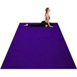 COSTWAY 180 x 120cm Yogamatte, Gymnastikmatte rustfest & gepolstert mit Riemen, Sportmatte Fitnessmatte Trainingsmatte für Zuhause Gym (Violett)