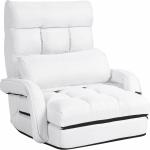 Reduzierte Weiße Moderne Costway Lounge Sessel mit verstellbarer Rückenlehne 