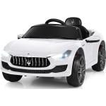 Weiße Costway Maserati Elektroautos für Kinder aus Stahl für 3 - 5 Jahre 