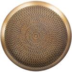 Goldene Runde Serviertabletts 30 cm aus Leder 