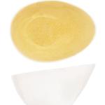 Gelbe Ovale Salatschüsseln aus Stein 