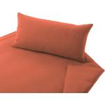 Rote Unifarbene Cotonea Bio Nachhaltige Bettwäsche Sets & Bettwäsche Garnituren aus Jersey 155x220 