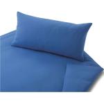 Blaue Unifarbene Cotonea Bio Nachhaltige Baumwollbettwäsche mit Reißverschluss aus Jersey 135x200 
