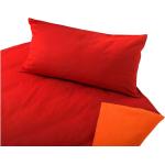 Rote Cotonea Bio Nachhaltige Wendebettwäsche aus Baumwolle 155x220 