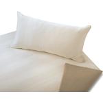 Weiße Gestreifte Cotonea Bio Nachhaltige Biberbettwäsche matt aus Baumwolle 155x220 