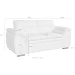 Reduzierte COTTA Nachhaltige Zweisitzer-Sofas aus Leder Breite 150-200cm, Höhe 50-100cm, Tiefe 50-100cm 2 Personen 