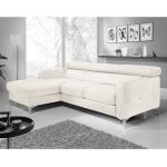 Cotta Ecksofa Eduardo 2-Sitzer Weiß Kunstleder 226x74x169 cm (BxHxT) mit Schlaffunktion/Bettkasten Modern