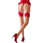 Rote Sexy Cottelli Collection Halterlose Strümpfe & Strapsstrümpfe aus Polyamid für Damen 