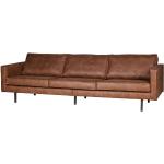 Couch aus Recyceltem Leder Cognac Braun