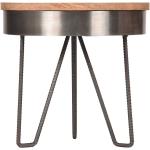 Braune Industrial Möbel Exclusive Runde Massivholztische 44 cm lackiert aus Massivholz Breite 0-50cm, Höhe 0-50cm, Tiefe 0-50cm 