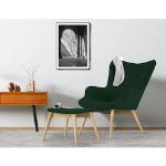 Dunkelgrüne Skandinavische andas Sessel mit Hocker aus Holz Breite 50-100cm, Höhe 50-100cm, Tiefe 50-100cm 