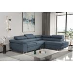 Blaue Moderne Fun-Möbel L-förmige Wohnlandschaften aus Stoff mit Bettkasten Breite 0-50cm, Höhe 0-50cm, Tiefe 0-50cm 