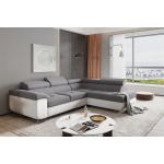 Graue Moderne Fun-Möbel L-förmige Wohnlandschaften aus Stoff mit Bettkasten 
