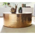 Reduzierte Goldene Arabische Lomado Runde Runde Couchtische 31 cm aus Aluminium Breite 50-100cm, Höhe 0-50cm, Tiefe 50-100cm 