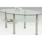 Silberne Moderne Fun-Möbel Runde Ovale Couchtische aus Chrom Breite 50-100cm, Höhe 0-50cm, Tiefe 50-100cm 