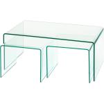 Weiße Moderne Beistelltische Glas aus Glas Breite 0-50cm, Höhe 0-50cm, Tiefe 0-50cm 