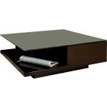 Schwarze Moderne SalesFever Hochglanz-Couchtische lackiert aus Holz mit Schublade Breite 100-150cm, Höhe 100-150cm, Tiefe 0-50cm 