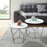Reduzierte Schwarze MCA furniture Runde Beistelltisch Sets matt aus Holz Breite 0-50cm, Höhe 0-50cm 2-teilig 