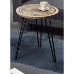 Braune Retro MCA furniture Runde Beistelltische Rund Breite 0-50cm, Höhe 50-100cm, Tiefe 0-50cm 