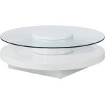 Weiße Loftscape Runde Runde Glastische 100 cm aus Glas Breite 100-150cm, Höhe 0-50cm, Tiefe 50-100cm 