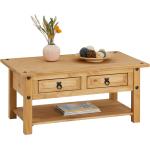 CARO-Möbel Couchtische & Wohnzimmertische gebeizt aus Massivholz mit Schublade Breite 100-150cm, Höhe 100-150cm, Tiefe 0-50cm 