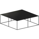 Couchtisch Slim Irony Low Table Zeus Kupferschwarz, Sandeffekt gelb, Designer Maurizio Peregalli, 34x100x100 cm