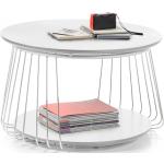 Weiße Moderne MCA furniture Runde Runde Couchtische matt aus Holz Breite 50-100cm, Höhe 0-50cm, Tiefe 50-100cm 