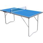 Cougar Tischtennisplatte Mini 1500 Basic Klappbar in Blau | Indoor klappbarer & tragbarer Tischtennistisch | Ping Pong Tisch für Kinder & Erwachsene | 150 x 67 x 69 cm